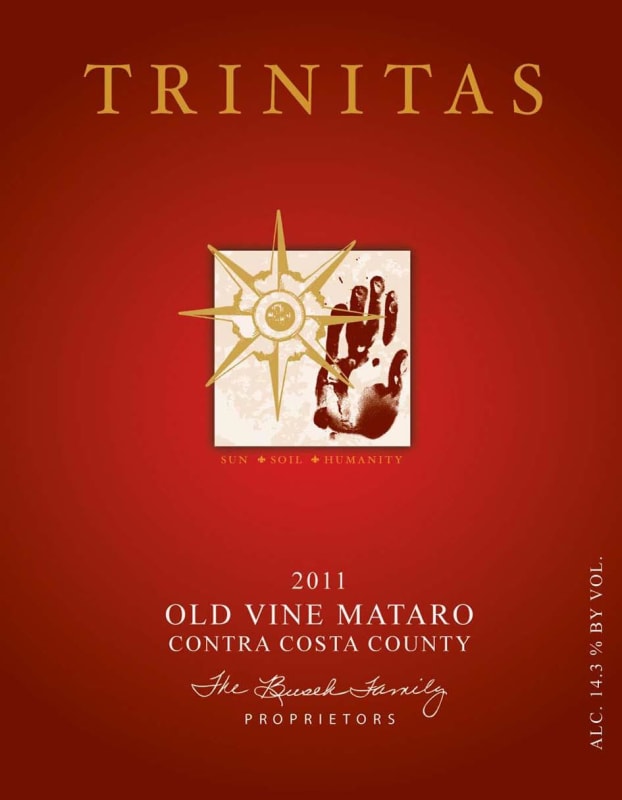Trinitas Old Vine Mataro 2011 Front Label