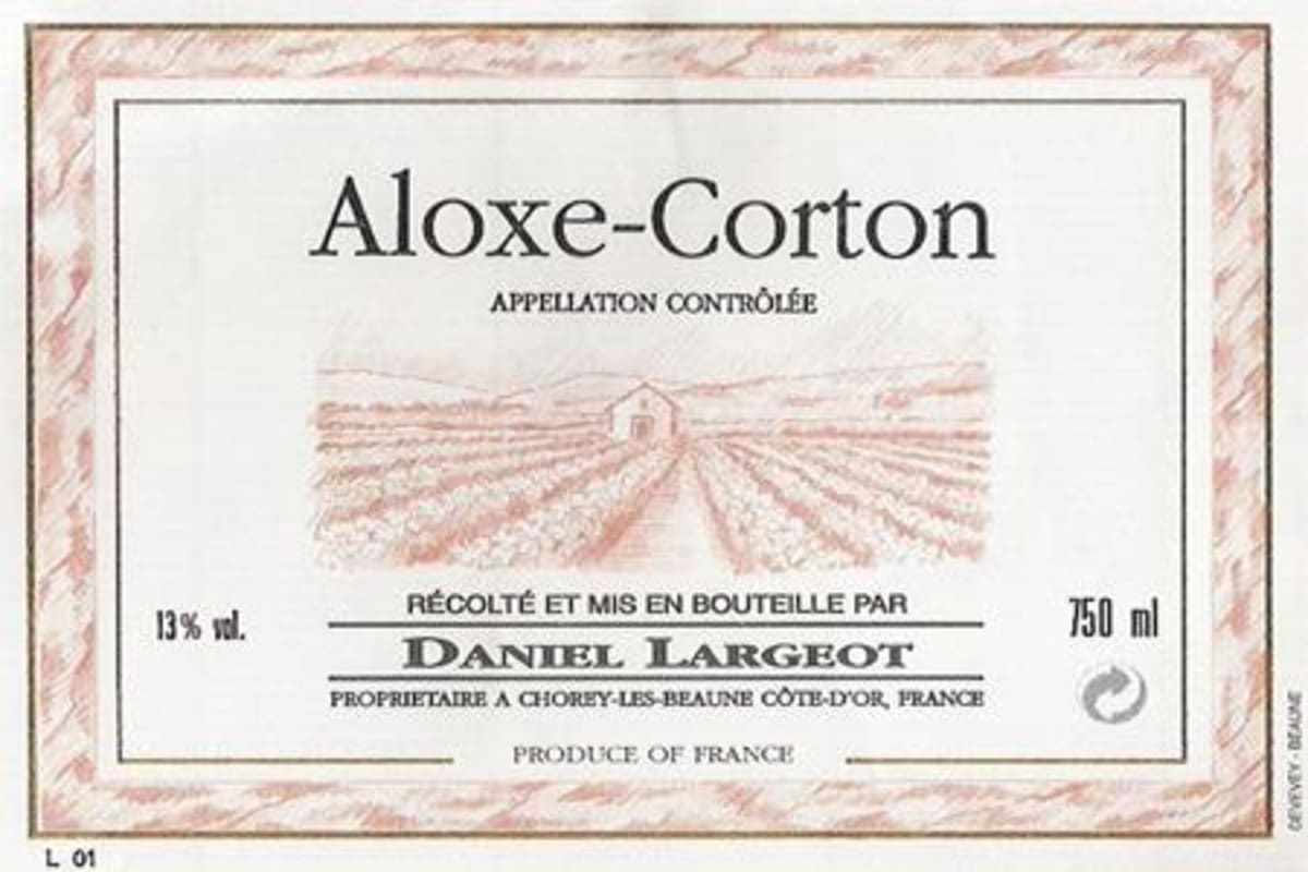 Daniel Largeot Cote de Beaune Aloxe-Corton 2013 Front Label