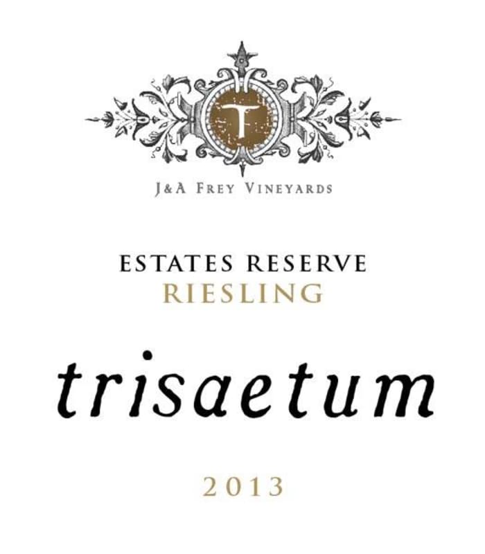 Trisaetum Estates Reserve Dry Riesling 2013 Front Label