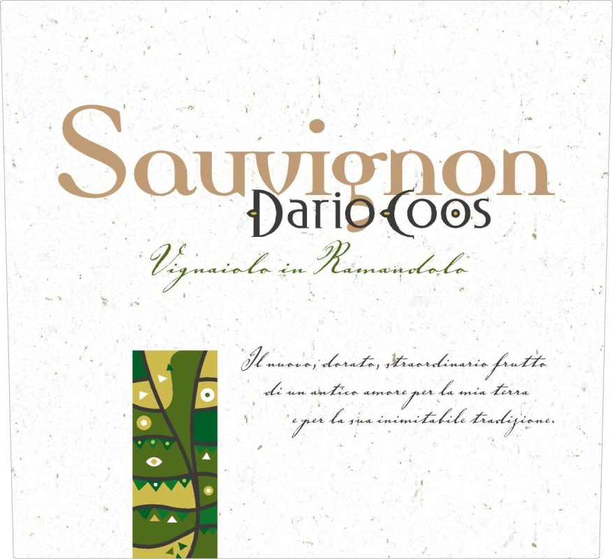 Dario Coos Venezia Giulia Sauvignon 2015 Front Label