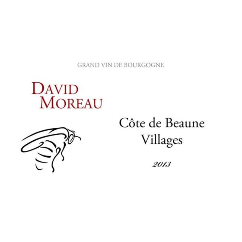 David Moreau Cote de Beaune Villages 2013 Front Label