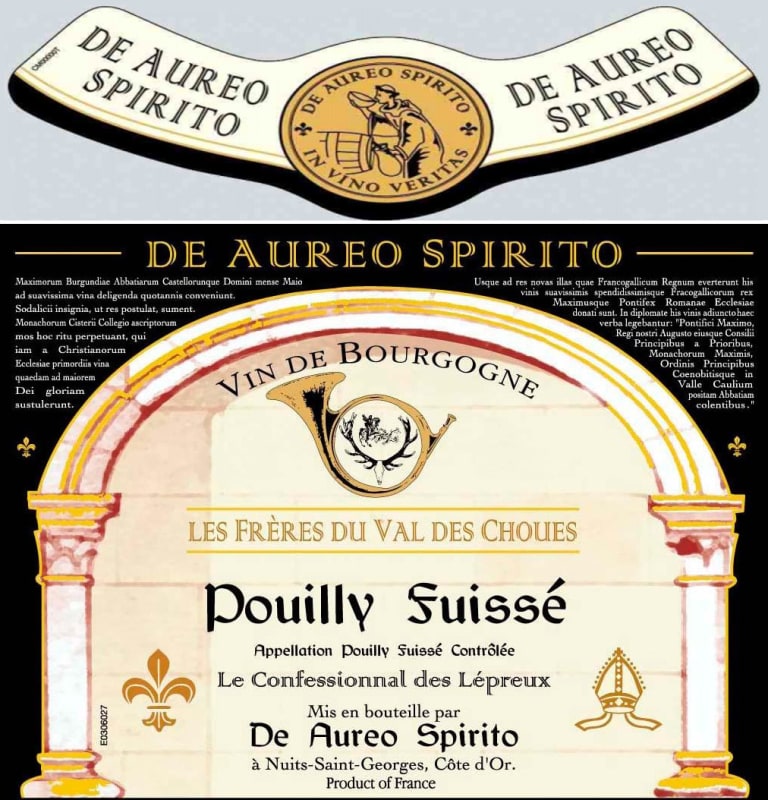 De Aureo Spirito Pouilly-Fuisse Les Freres du Val des Choues 2012 Front Label