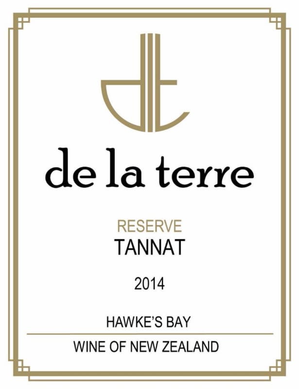 De La Terre Winery Reserve Tannat 2014 Front Label