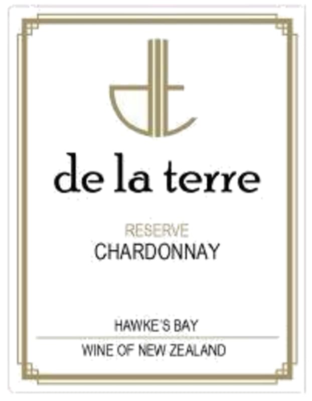 De La Terre Winery Reserve Chardonnay 2014 Front Label