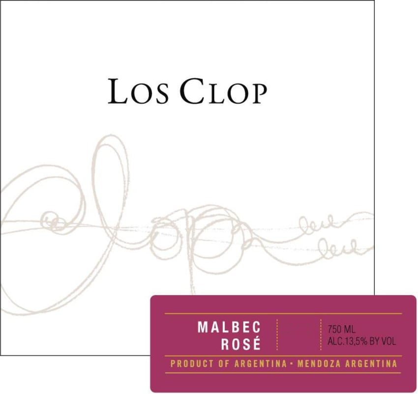 De Los Clop Malbec Rose 2013 Front Label