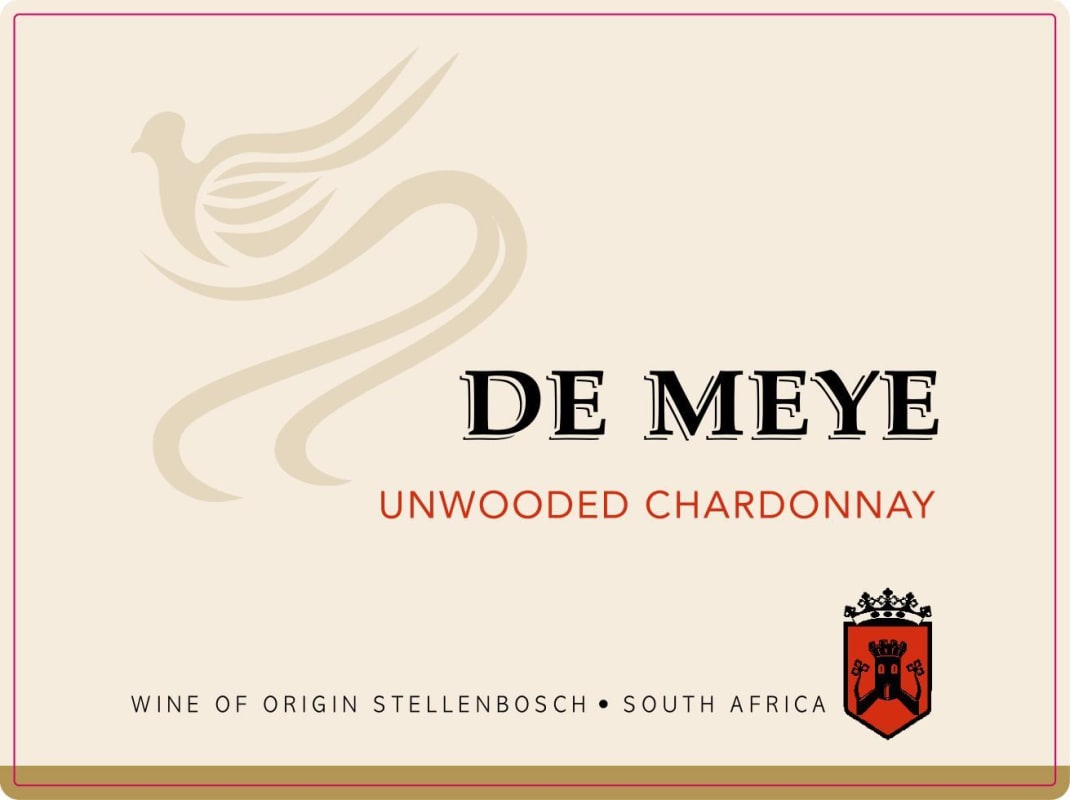 De Meye Wines Unwooded Chardonnay 2012 Front Label