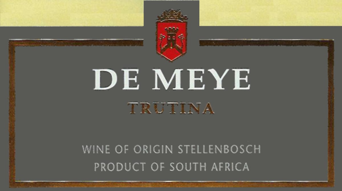 De Meye Wines Trutina 2007 Front Label