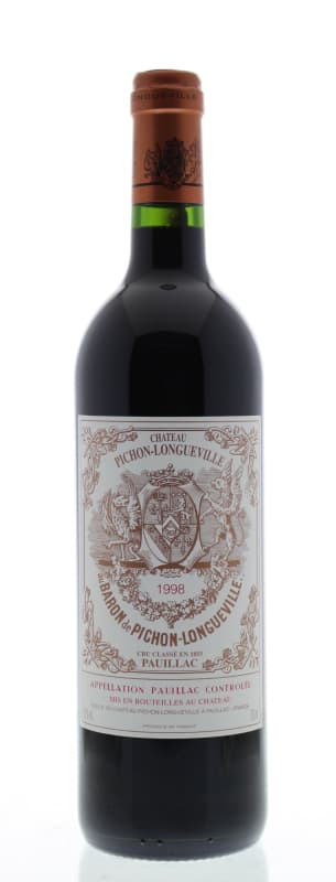 Chateau Pichon-Longueville Baron 1998 Front Bottle Shot