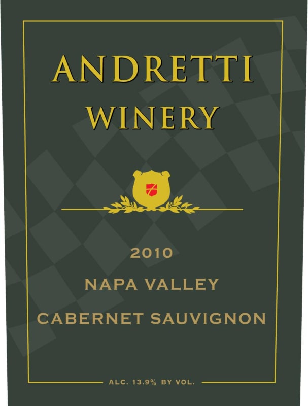 Andretti Cabernet Sauvignon 2010 Front Label