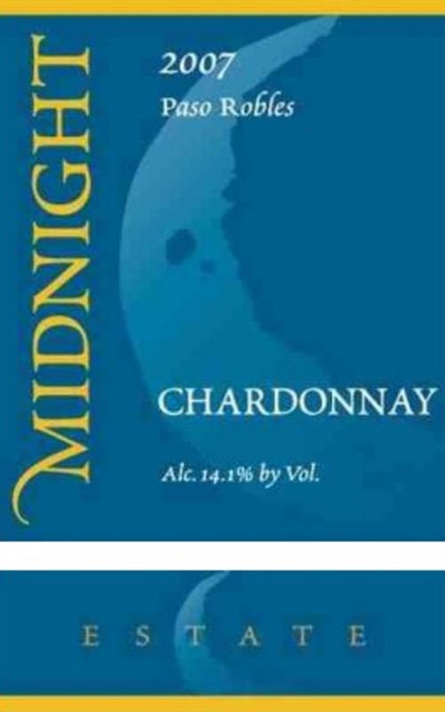 Midnight Cellars Winery Estate Chardonnay 2007 Front Label
