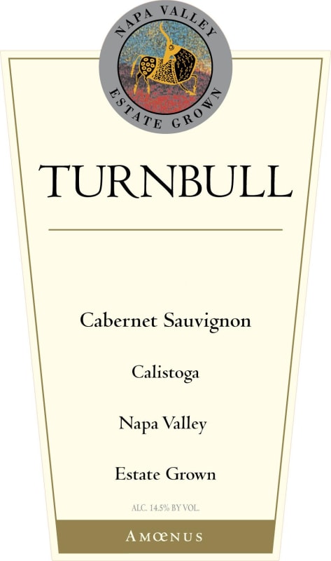 Turnbull Amoenus Vineyard Cabernet Sauvignon 2010 Front Label