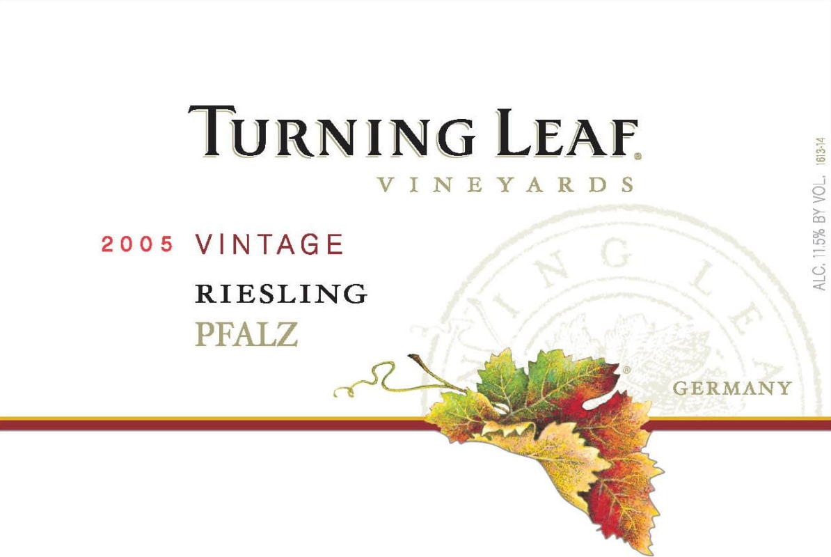 Turning Leaf California Riesling 2005 Front Label