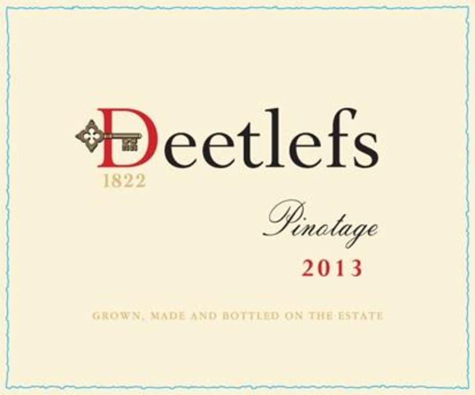 Deetlefs Pinotage 2013 Front Label