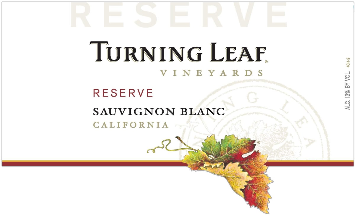Turning Leaf Reserve Sauvignon Blanc 2002 Front Label