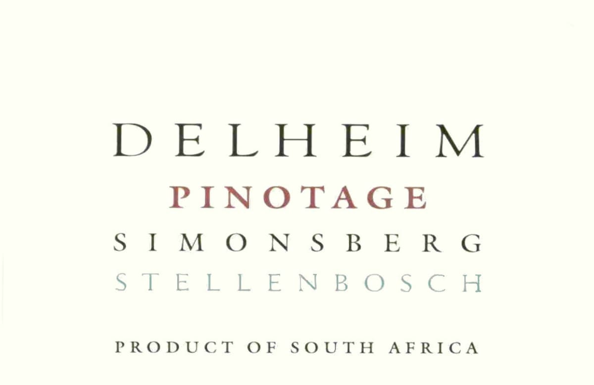 Delheim Wines Pinotage 2009 Front Label