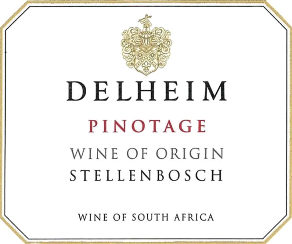 Delheim Wines Pinotage 2012 Front Label