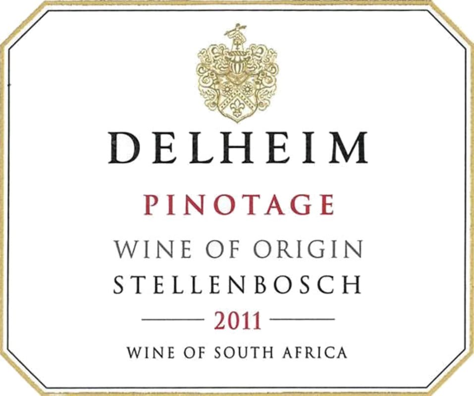 Delheim Wines Pinotage 2011 Front Label