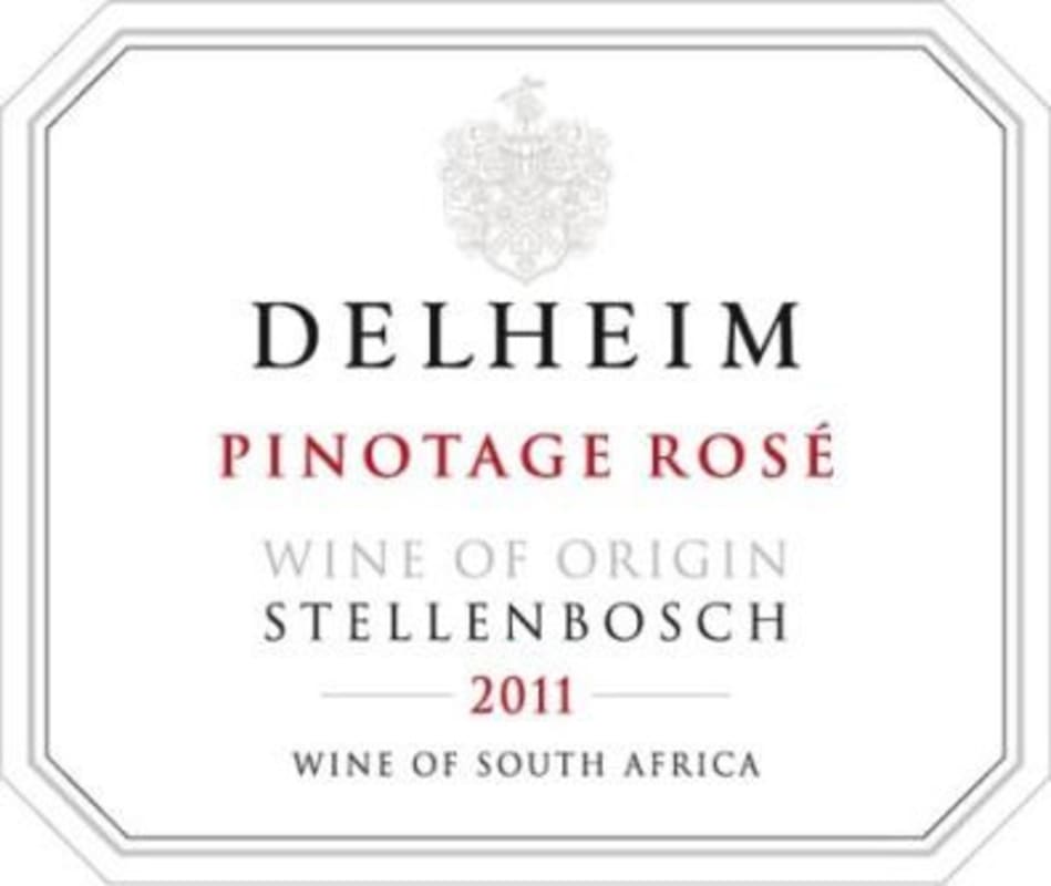 Delheim Wines Rose Pinotage 2011 Front Label