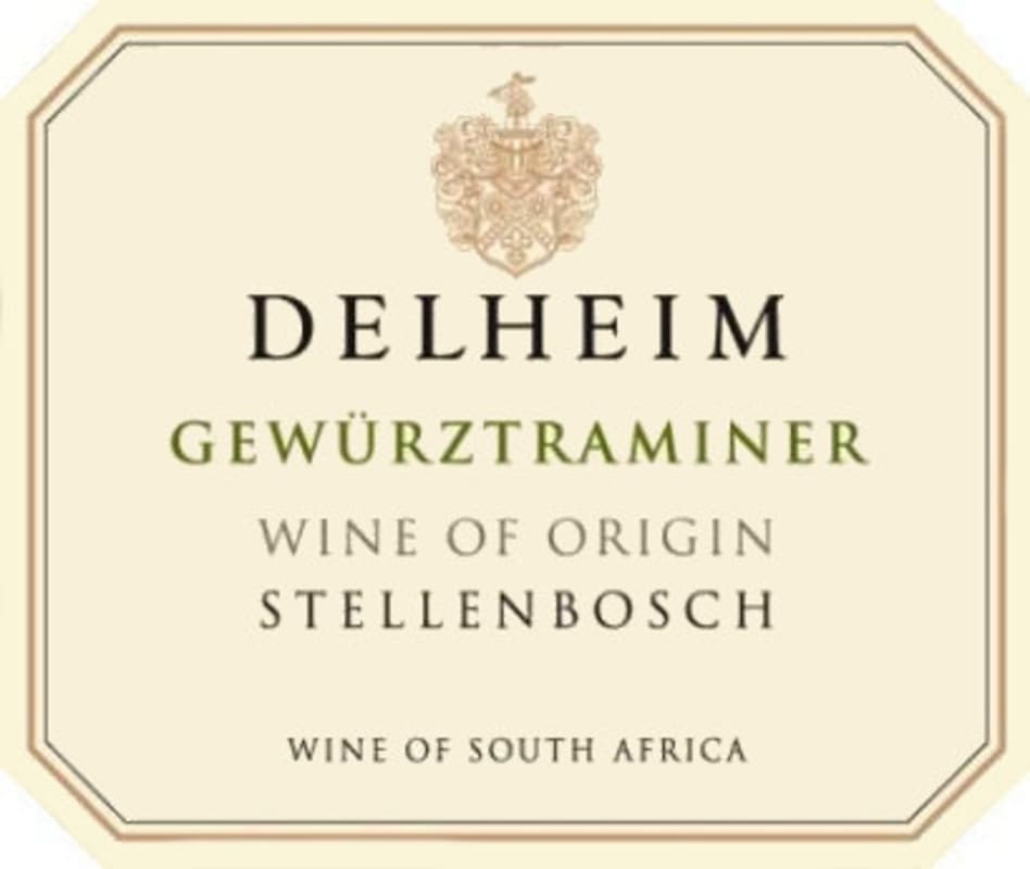 Delheim Wines Gewurztraminer 2013 Front Label
