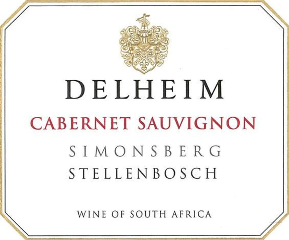 Delheim Wines Cabernet Sauvignon 2013 Front Label