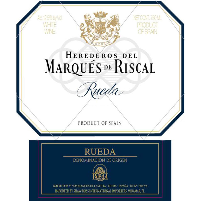 Marques de Riscal Rueda Verdejo 2015 Front Label