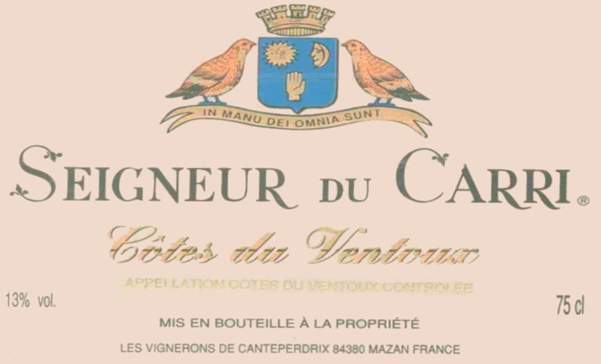 Demazet Vignobles Seigneur du Carri 2009 Front Label