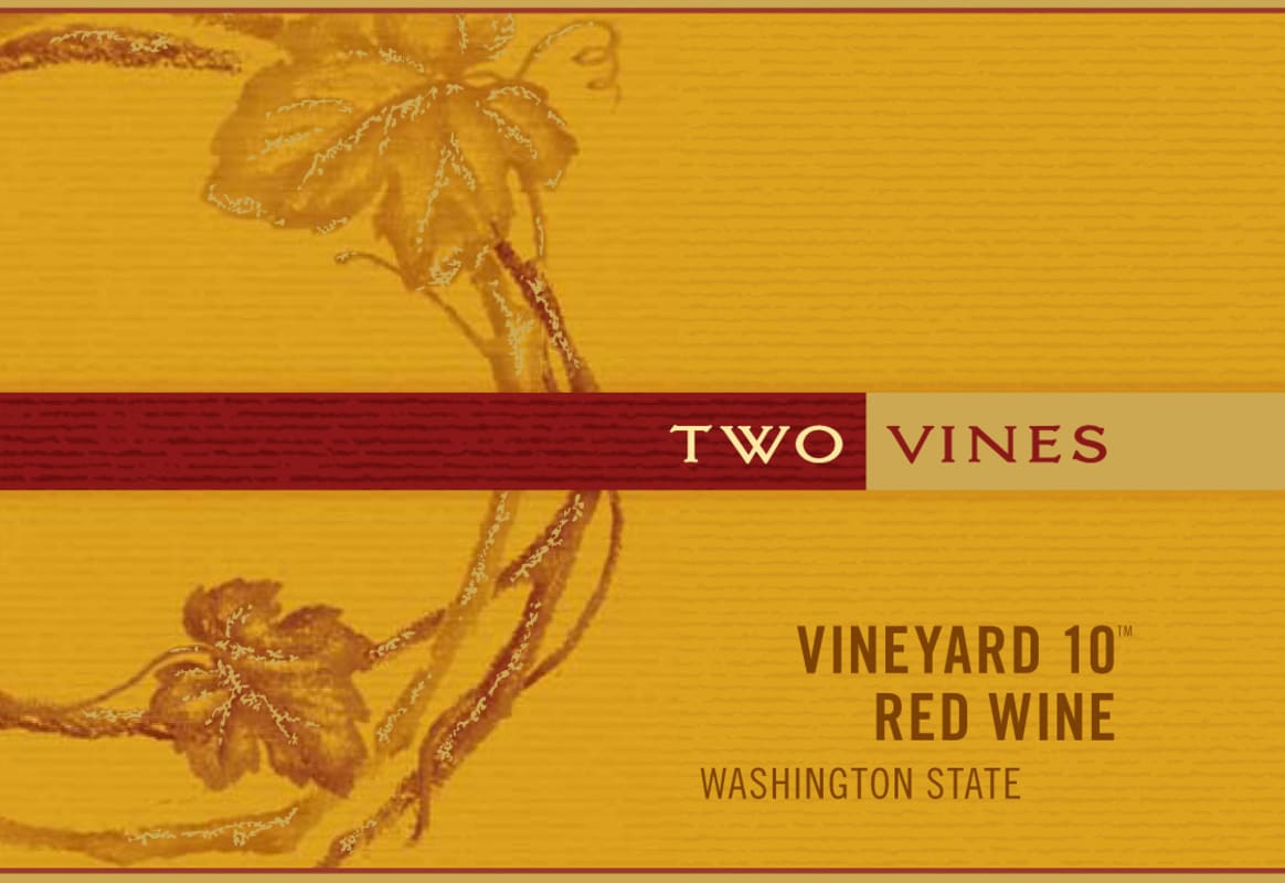 Two Vines Vineyard 10 Red 2006 Front Label