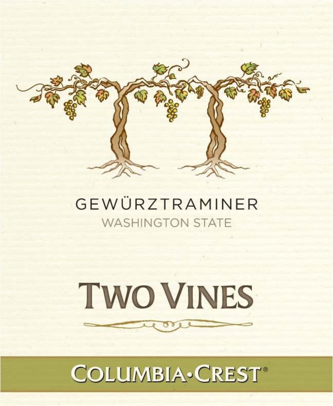 Two Vines Gewurztraminer 2014 Front Label