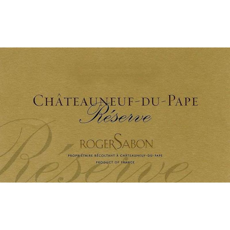 Roger Sabon Chateauneuf-du-Pape Reserve 2015 Front Label