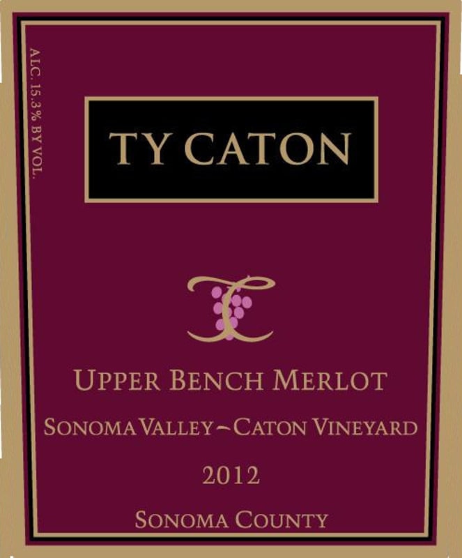 Ty Caton Upper Bench Merlot 2012 Front Label