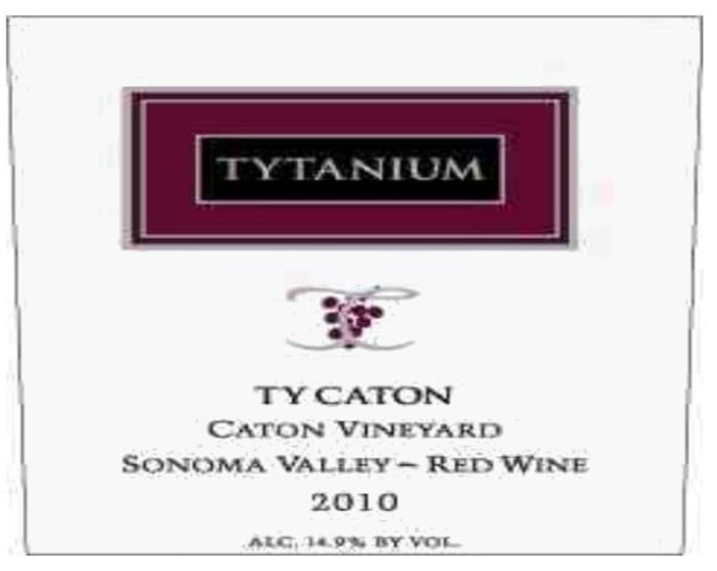 Ty Caton Tytanium Caton Vineyard Red 2010 Front Label