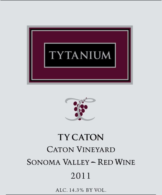 Ty Caton Tytanium Caton Vineyard Red 2011 Front Label