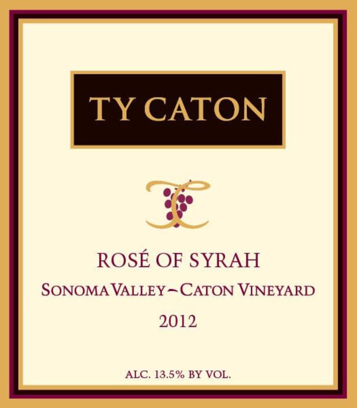 Ty Caton Rose of Syrah 2012 Front Label
