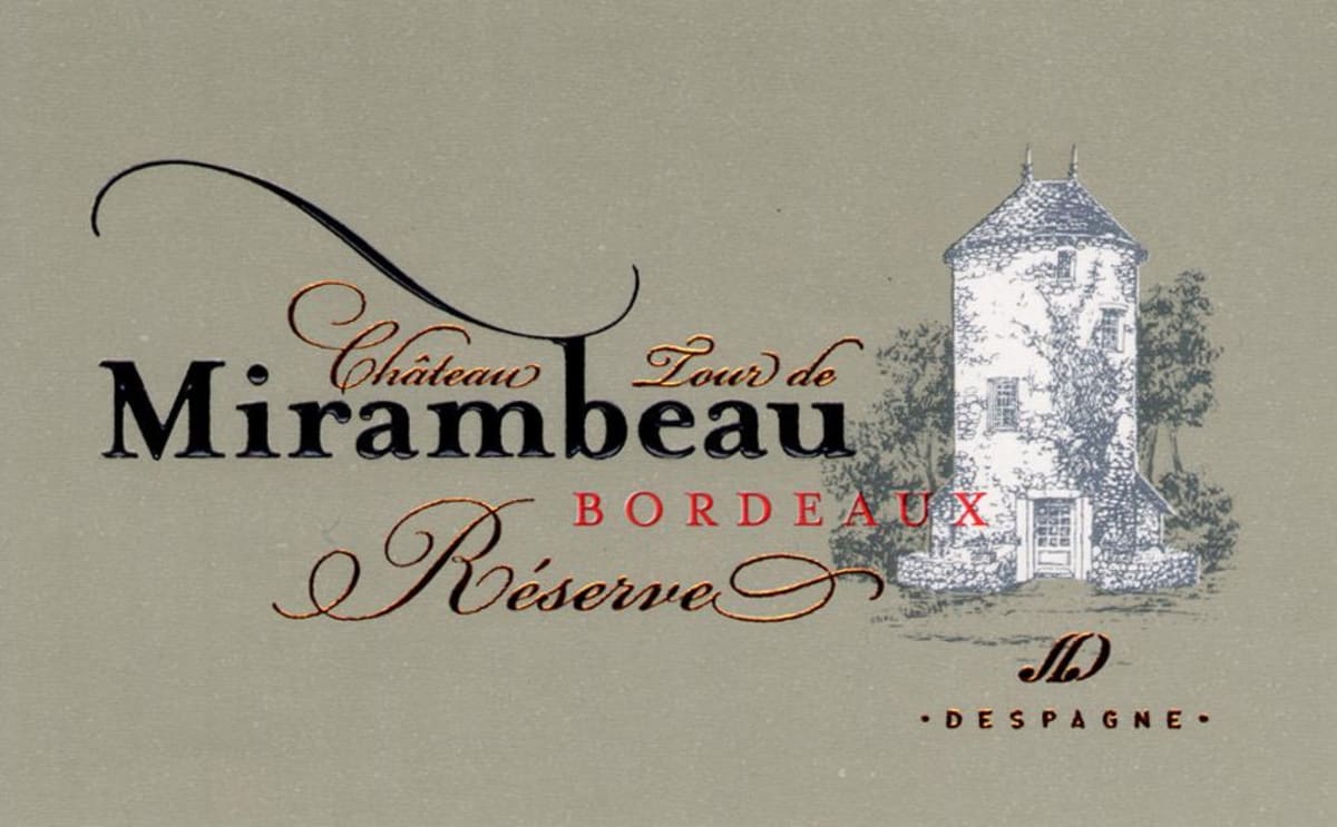 Despagne Chateau Tour de Mirambeau Reserve Rouge 2014 Front Label