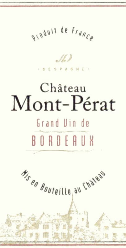 Despagne Chateau Mont-Perat 2012 Front Label