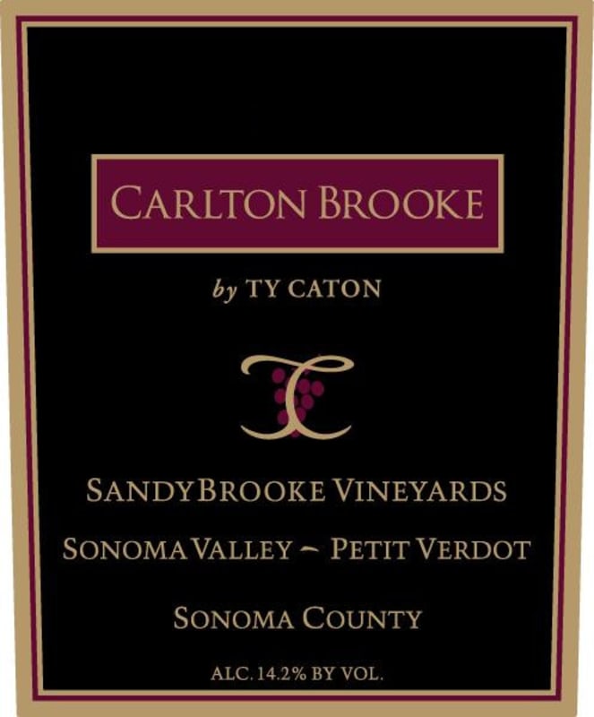 Ty Caton Carlton Brooke Petit Verdot 2014 Front Label