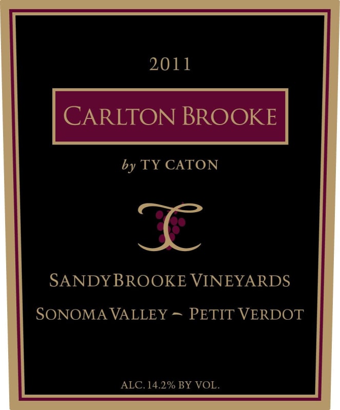 Ty Caton Carlton Brooke Petit Verdot 2011 Front Label