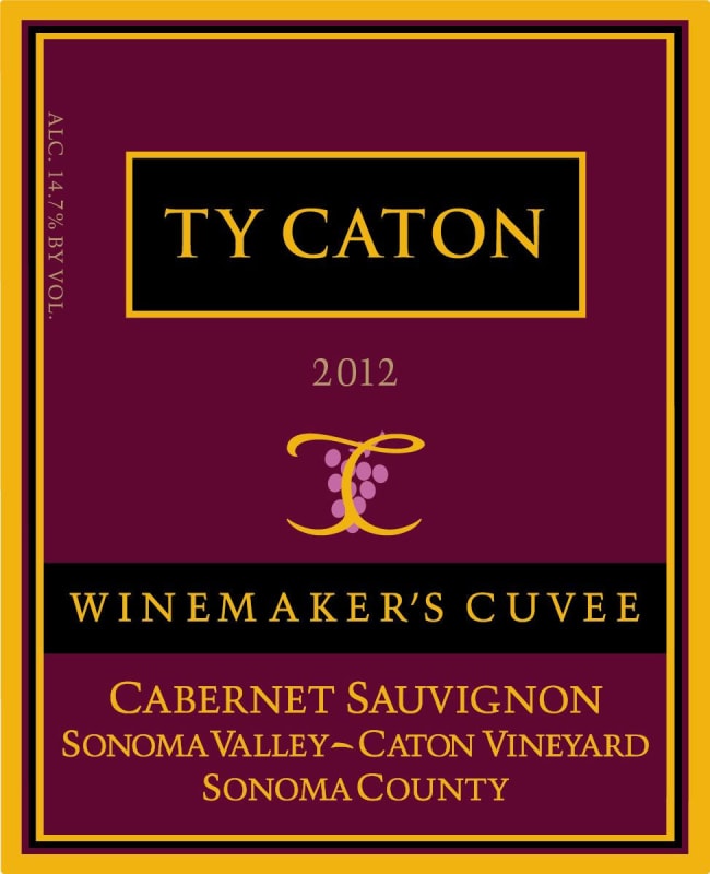 Ty Caton Winemaker's Cuvee Cabernet Sauvignon 2012 Front Label