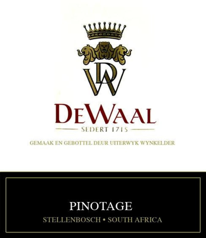 DeWaal Wines Pinotage 2012 Front Label
