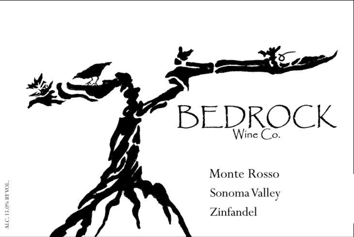 Bedrock Wine Company Monte Rosso Zinfandel 2012 Front Label