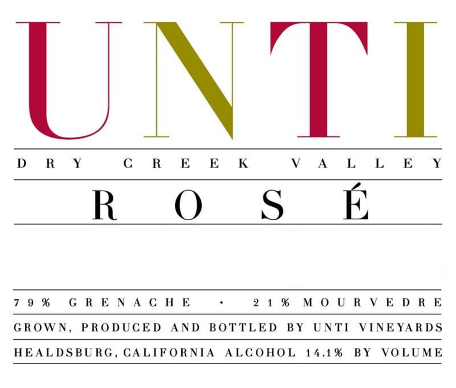 Unti Rose 2014 Front Label