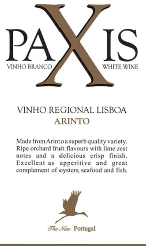 DFJ Vinhos Paxis Arinto 2013 Front Label