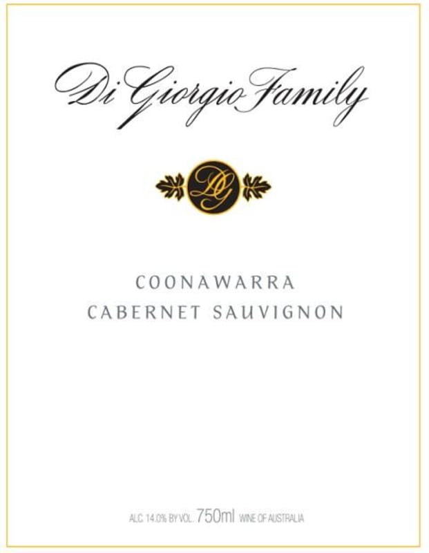 Di Giorgio Family Wines Coonawarra Cabernet Sauvignon 2013 Front Label