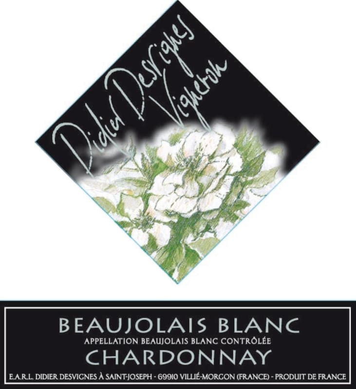 Didier Desvignes Beaujolais Blanc Chardonnay 2015 Front Label