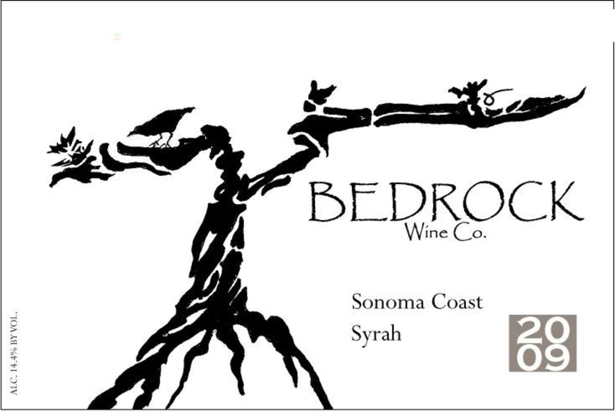 Bedrock Wine Company Sonoma Coast Syrah 2009 Front Label