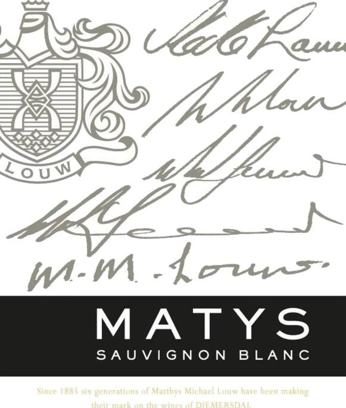 Diemersdal Estate Matys Sauvignon Blanc 2013 Front Label