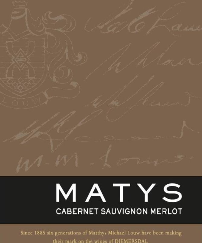 Diemersdal Estate Matys Cabernet Sauvignon Merlot 2015 Front Label