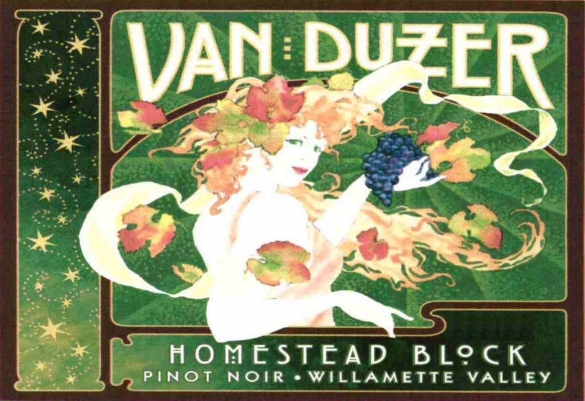 Van Duzer Homestead Block Pinot Noir 2010 Front Label