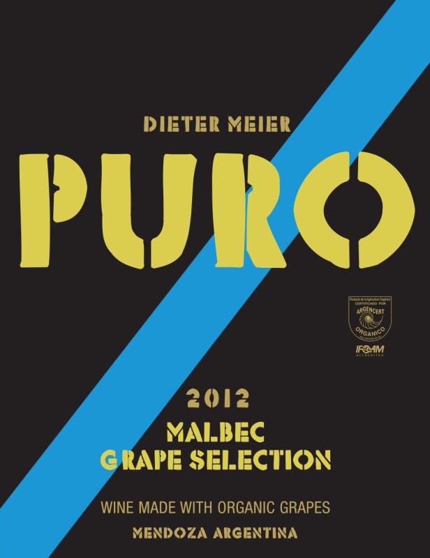 Dieter Meier Ojo De Agua Agrelo Puro Grape Selection Malbec 2012 Front Label