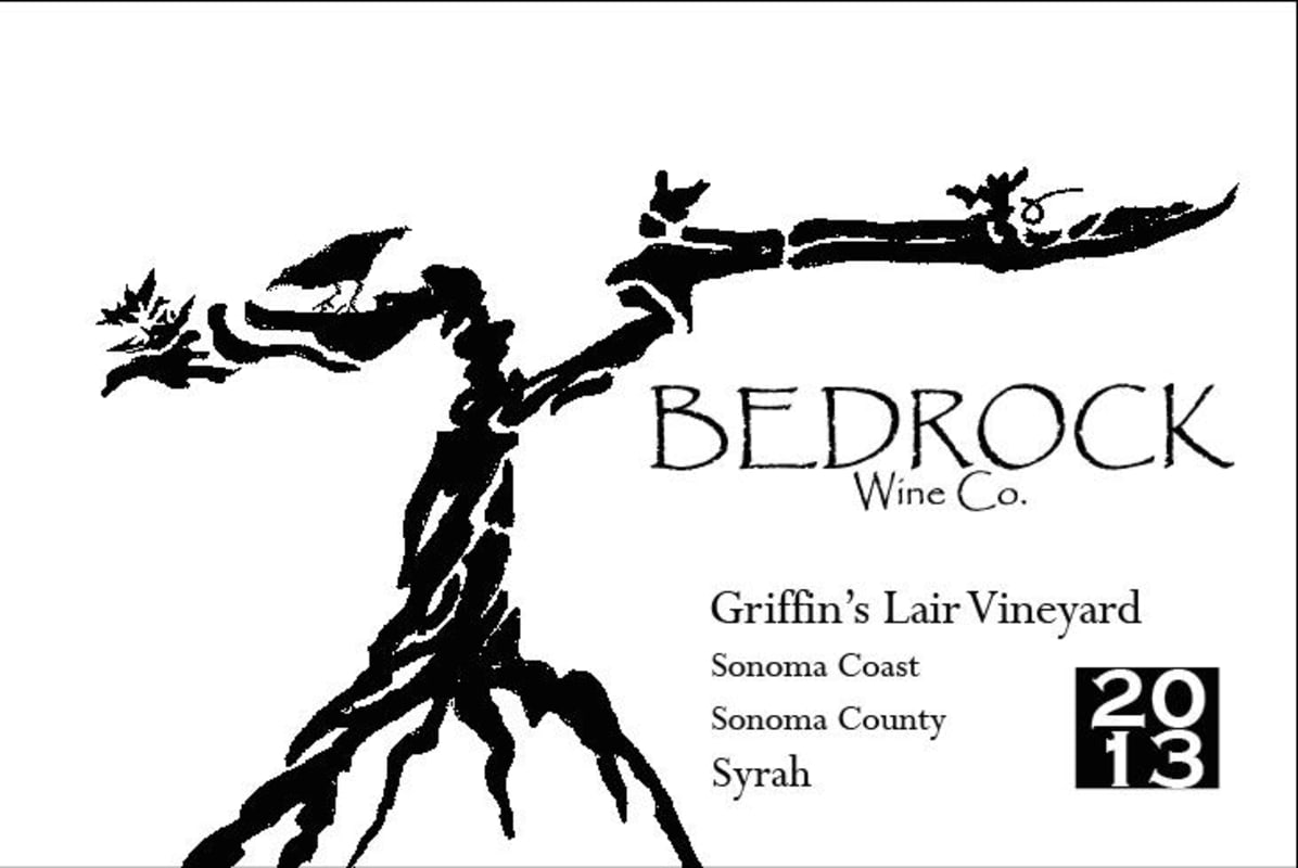 Bedrock Wine Company Griffin's Lair Syrah 2013 Front Label